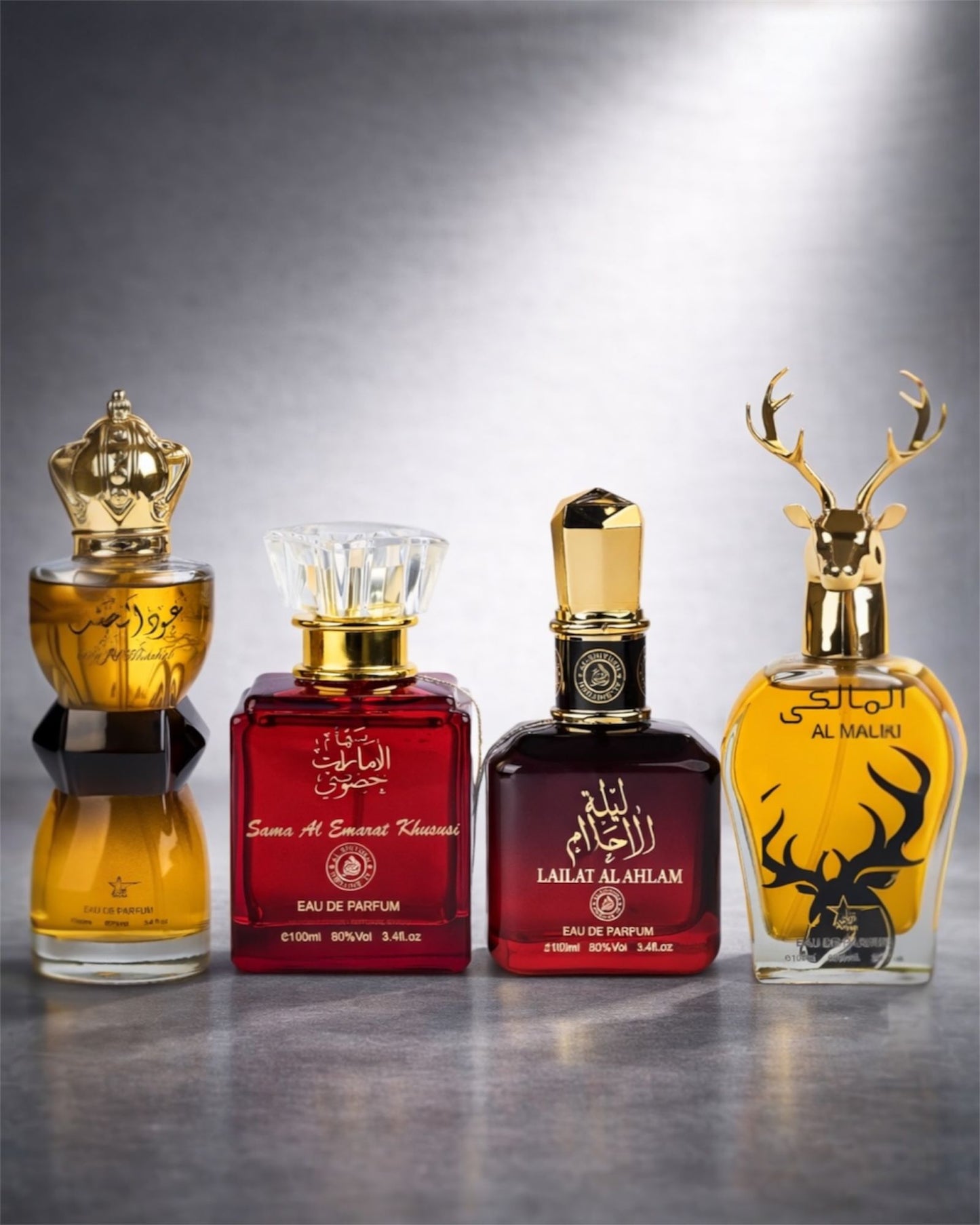 Set 4 Parfumuri Orientale ( 2xDama + 2xBarbat ) - Oud al Khashab + Sama Emarat + Lailat Ahlam + Maliki