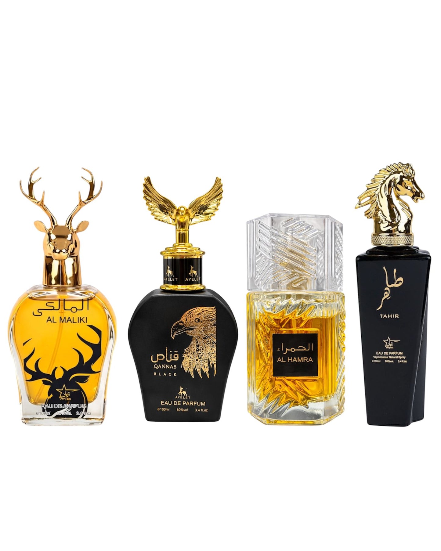 Set 4 Parfumuri Orientale Barbatesti - Tahir + Qannas Black + Al Hamra Royal + Maliki