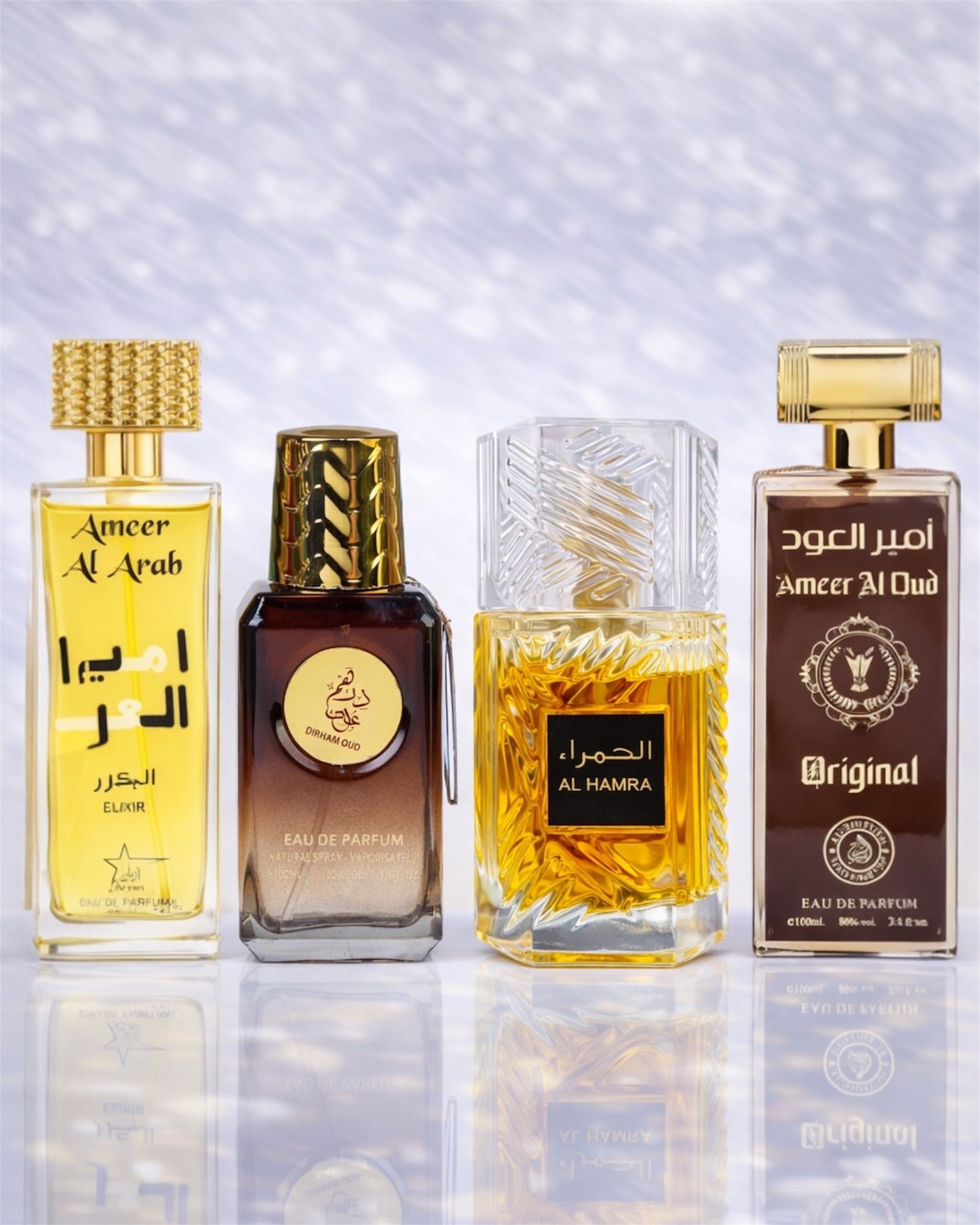 Set 4 Parfumuri Orientale De Barbati - Ameer Arab Elixir + Al Hamra Royal + Dirham Oud + Ameer Oud Original