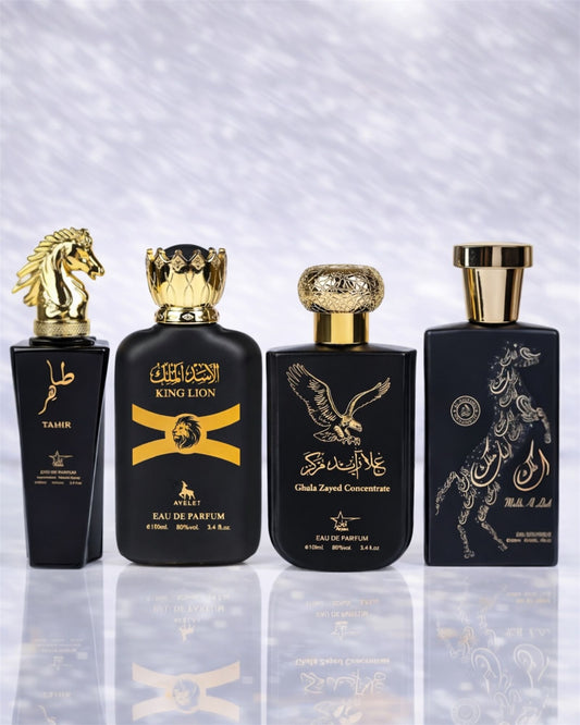 Set 4 Parfumuri Orientale Barbatesti - Tahir + King Lion + Ghala Zayed Concentrate + Malik al Lail