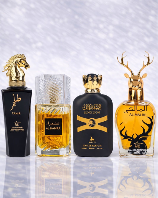 Set 4 Parfumuri Orientale Barbatesti - Tahir + King Lion + Al Hamra Royal + Maliki