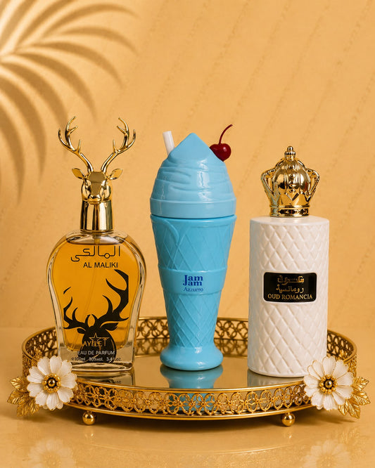 Set 3 Parfumuri Orientale Barbatesti -  Maliki + Jam Jam + Oud Romancia