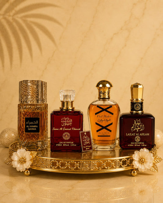 Set 4 Parfumuri Orientale De Dama - Al Hamra Qahwa + Sama Emarat + Oud Modern + Lailat Ahlam