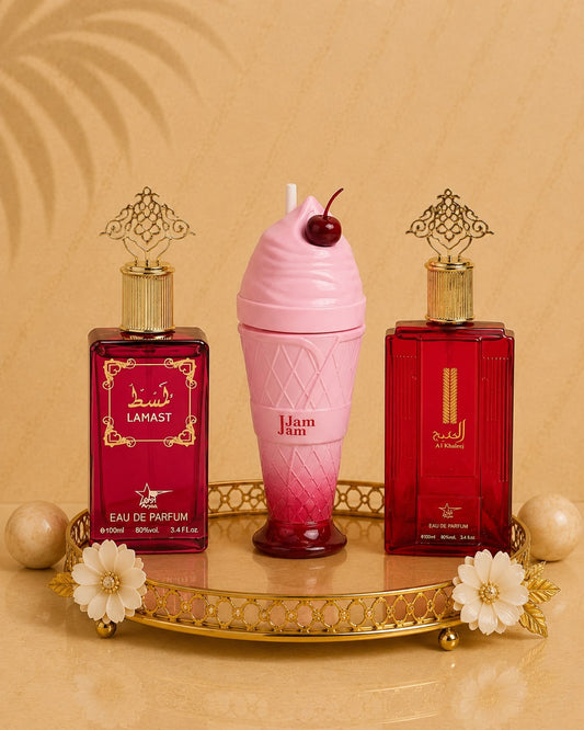 Set 3 Parfumuri Orientale de Dama - Lamast + Jam Jam + Al Khaleej