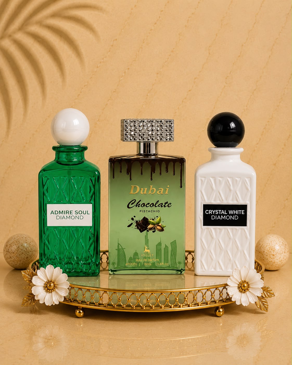 Set 3 Parfumuri Orientale De Barbati - Admire Soul + Dubai Chocolate + Crystal White
