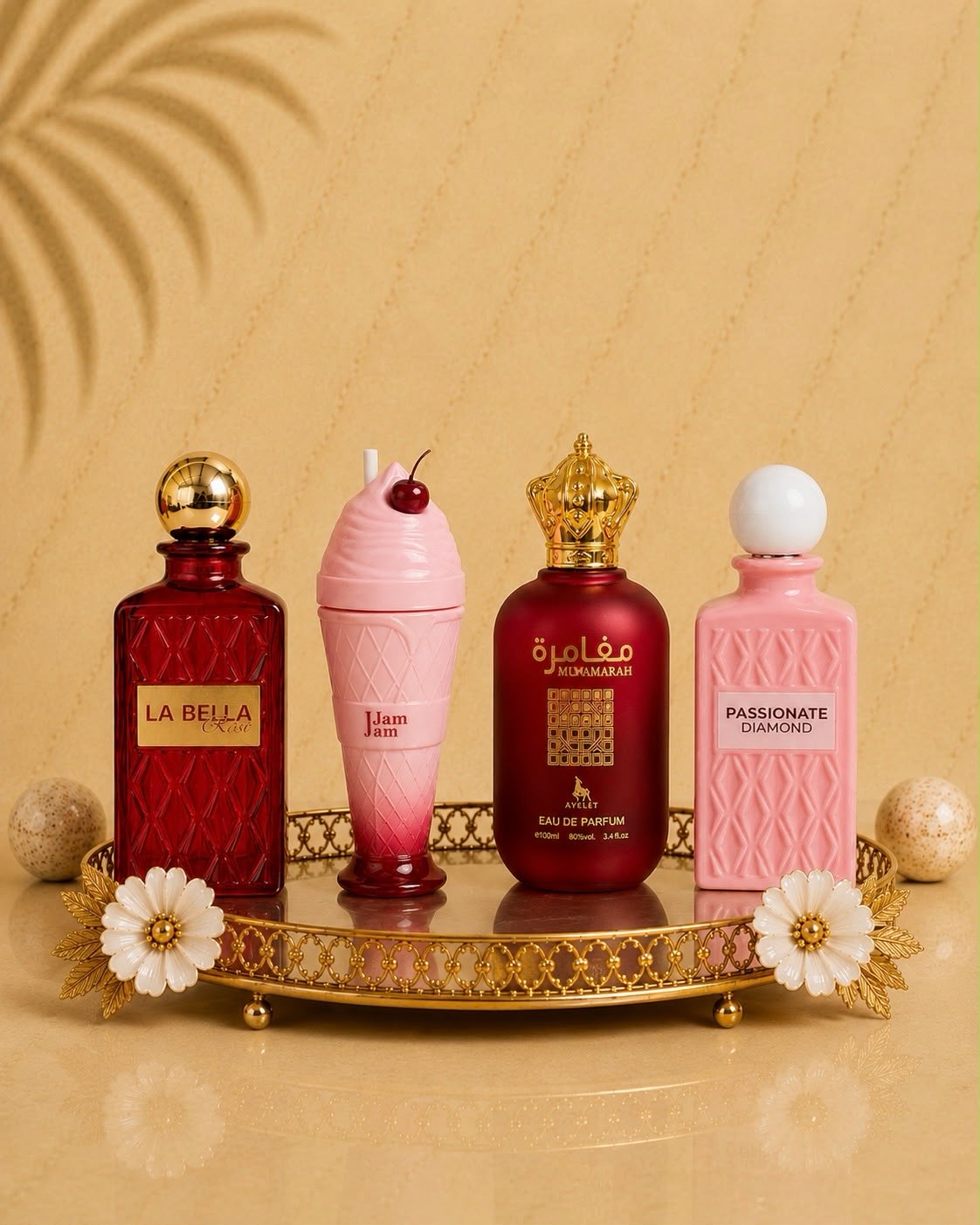 Set 4 Parfumuri Orientale De Dama - Diamond Pearls + Mughamara + Passionate Diamond + JamJam