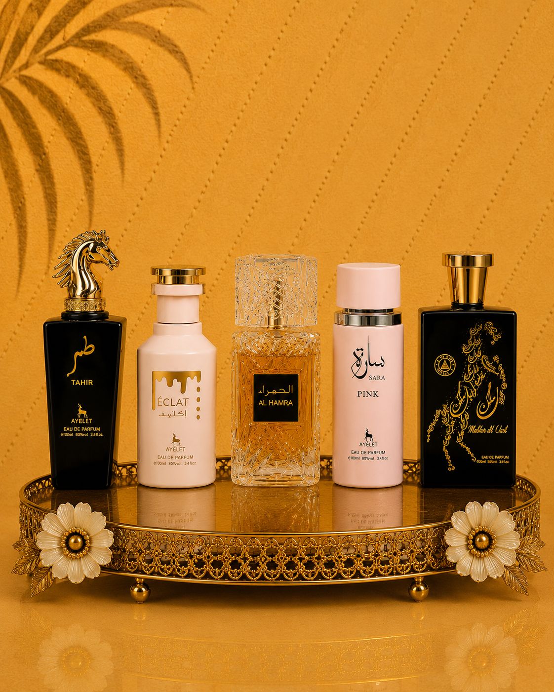 Set 5 Parfumuri Orientale ( 2xDama + 3xBarbat) - Tahir + Eclat + Al Hamra Royal + Sara Pink + Malik al Lail
