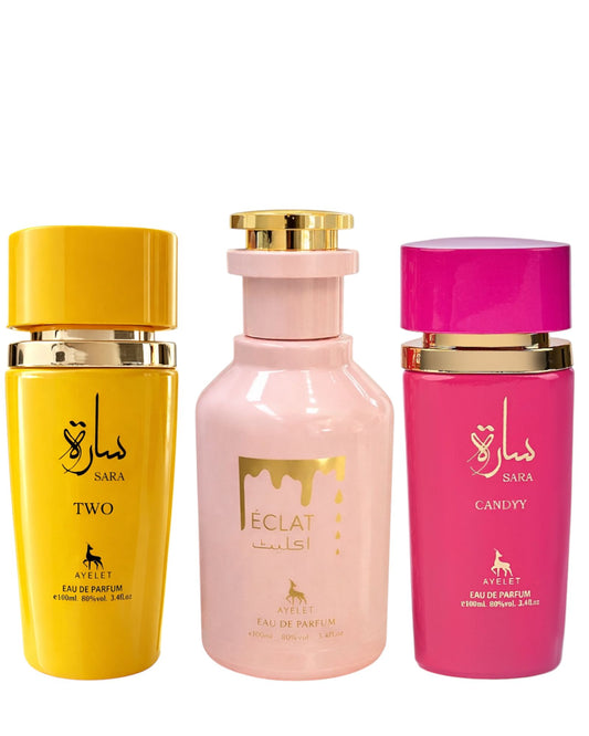 Set 3 Parfumuri Orientale de Dama - Sara Two + Eclat + Sara Candy