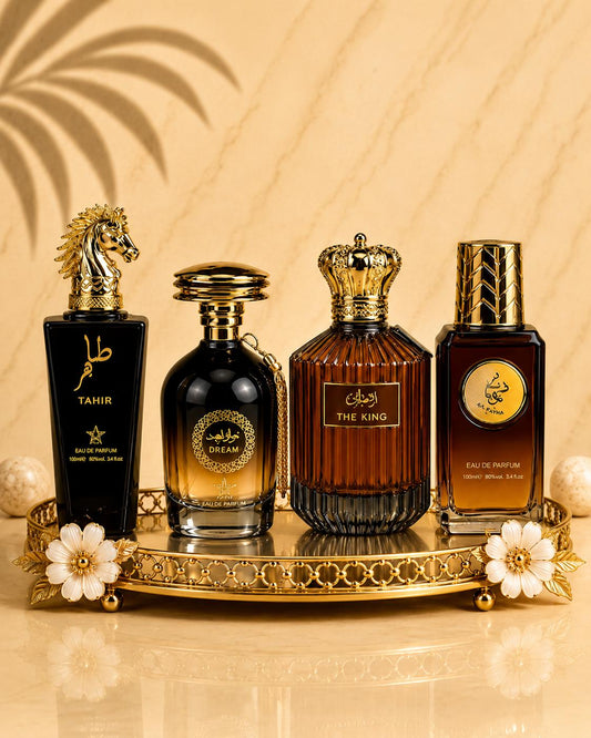 Set 4 Parfumuri Orientale De Barbati - Tahir + Dirham Oud + The King  + Ibda al Oud