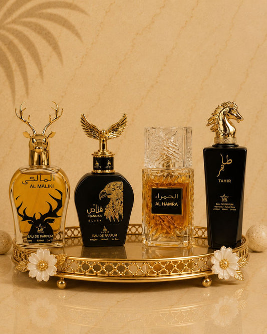 Set 4 Parfumuri Orientale Barbatesti - Tahir + Qannas Black + Al Hamra Royal + Maliki