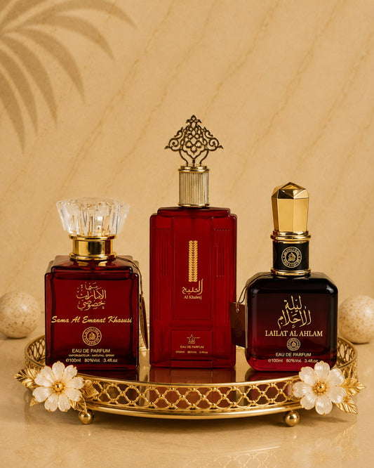 Set 3 Parfumuri Orientale De Dama - Sama Al Emarat + Al Khaleej + Lailat Al Ahlam